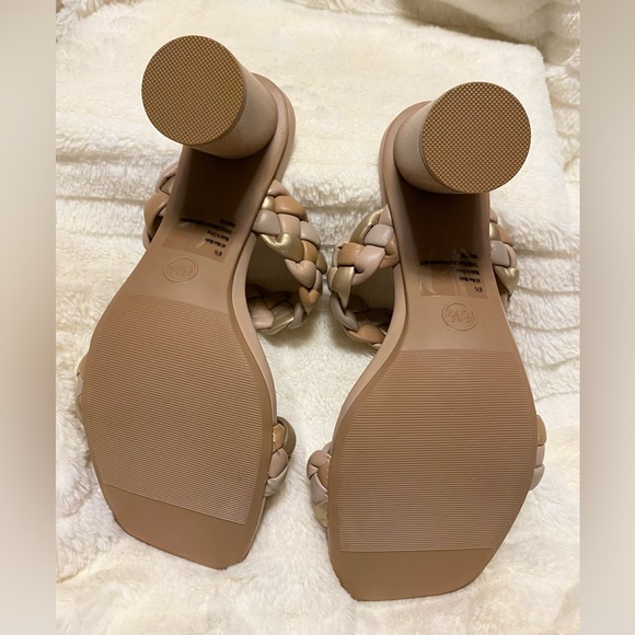NWOT a new day, Slides w/ Braided Straps of Variegated Neutral Tones, Size 6.5” - Picture 6 of 7